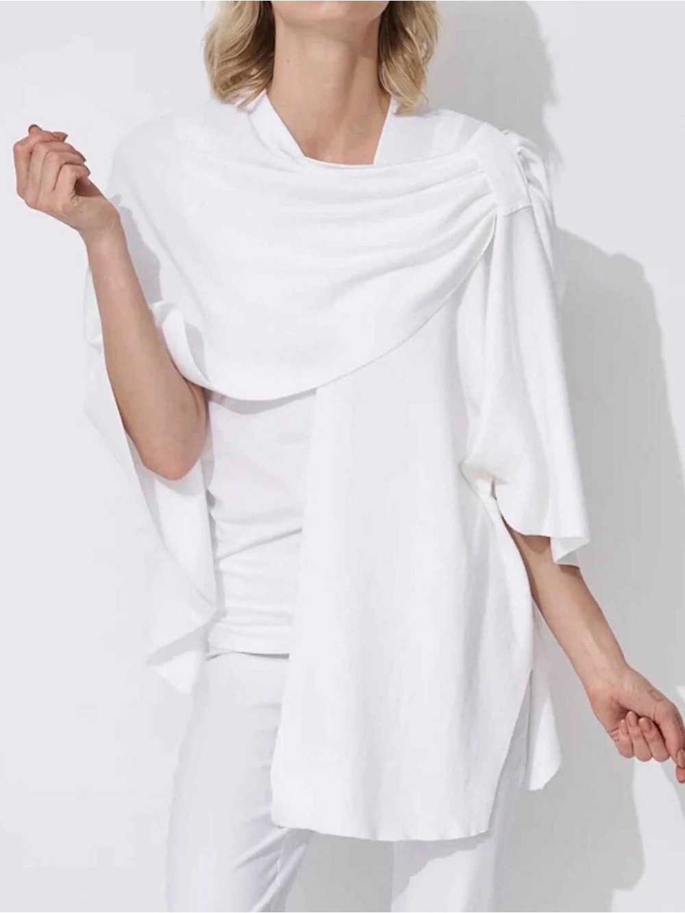 NWT Parkhurst White Draped Women's Wrap Shawl